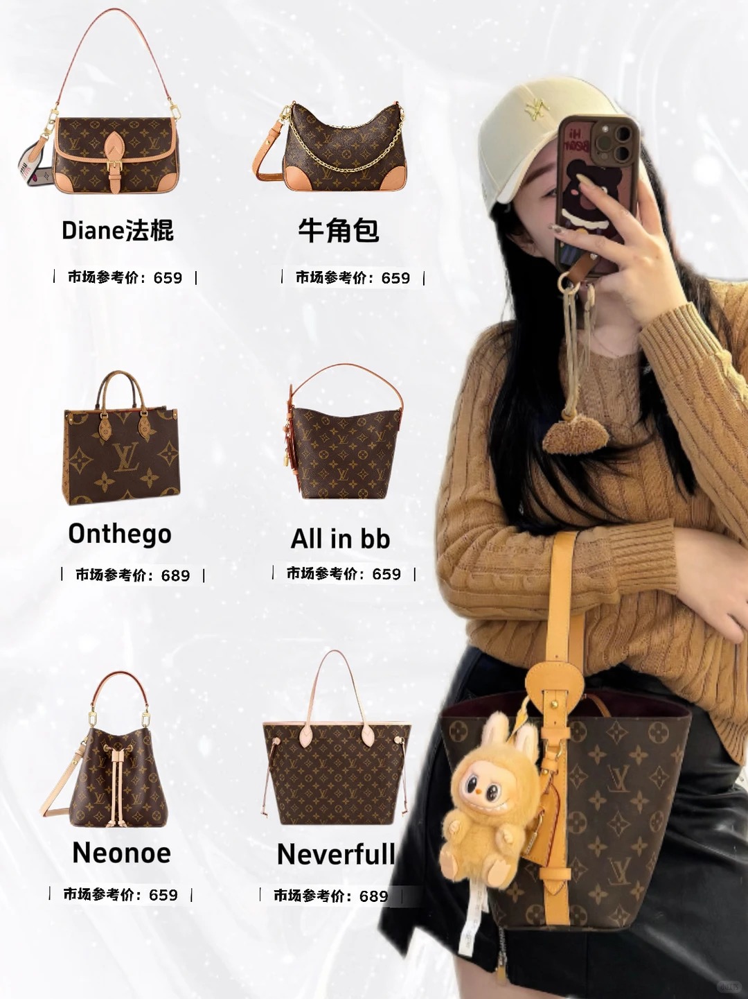 Detailed view of LV Ivy underarm bag, highlighting its elegant shape and design.